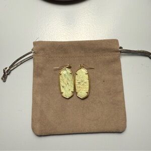 Kendra Scott Gold Elle Earrings in Turquoise